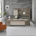 Modern L-Shaped Executive Desk with Storage - Maoters thumbnail 3