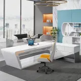 Innovative Stylish Lacquered Executive Desk - Maoters thumbnail 4