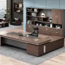 L Shaped Desk with Cabinet Storage – Maoters thumbnail 2