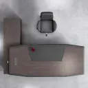 Lacquered Laminate Executive Desk - Maoters thumbnail 4