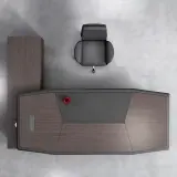 Lacquered Laminate Executive Desk - Maoters thumbnail 4