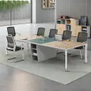 Modern Collaborative Office Workstation Table - Maoters thumbnail 2