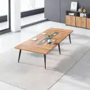Large Wooden Rectangular Conference Table - Maoters thumbnail 2