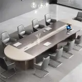 Light Luxury Conference Table – Simple Modern Oval thumbnail 2