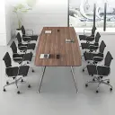 Minimalist Chrome Leg Negotiation Table - Maoters thumbnail 4