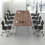 Minimalist Chrome Leg Negotiation Table - Maoters thumbnail 4