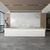 Modern Ribbed Panel Reception Desk - Maoters thumbnail 1