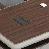 Modern Wood-Grain L-Shaped Executive Desk - Maoters thumbnail 12