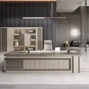 L-Shaped Executive Desk with Drawer & Storage thumbnail 2