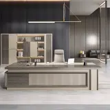 L-Shaped Executive Desk with Drawer & Storage thumbnail 2