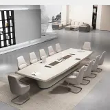 Light Luxury Modern Lacquered Conference Table - Maoters thumbnail 2
