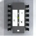 Long Rectangular Office Negotiation Table - Maoters thumbnail 4