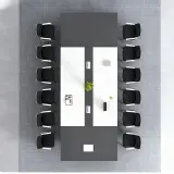 Long Rectangular Office Negotiation Table - Maoters thumbnail 4