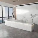 Modern Ribbed Panel Reception Desk - Maoters thumbnail 3
