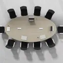 Corporate Oval Modular Conference Table - Maoters thumbnail 4