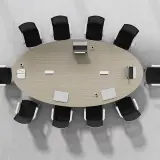 Corporate Oval Modular Conference Table - Maoters thumbnail 4