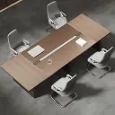 Light Wood Minimalist Conference Table - Maoters thumbnail 2