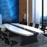 Simple and Stylish Curved Large Conference Table – Maoters thumbnail 2