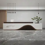 Curved Wave Office Reception Desk - Maoters thumbnail 1