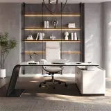 Curved Luxury Manager Desk - Maoters thumbnail 3