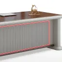 Modern Wood-Grain L-Shaped Executive Desk - Maoters thumbnail 14