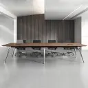 Minimalist Chrome Leg Negotiation Table - Maoters thumbnail 3