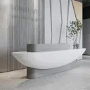 Lobby Curved White Reception Desk - Maoters thumbnail 3
