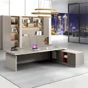Modern-Style Color-Blocked Executive Desk - Maoters thumbnail 3