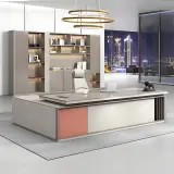 Modern-Style Color-Blocked Executive Desk - Maoters thumbnail 2