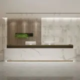 Modern Office Lobby Curved Reception Desk - Maoters thumbnail 1