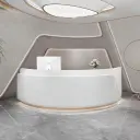 Curved Beauty Salon Bar Counter thumbnail 1