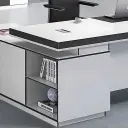 Modern Minimalist Presidential-Style Desk - Maoters thumbnail 10