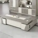 Private Office L-Shaped Executive Desk - Maoters thumbnail 1
