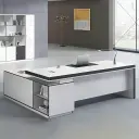Modern Minimalist Presidential-Style Desk - Maoters thumbnail 1