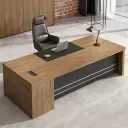 Modern Corporate Office Minimalist Manager Office Desk - Maoters thumbnail 2