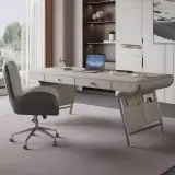 Light Luxury Curved Executive Office Desk - Maoters thumbnail 2