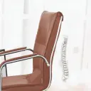 Bowed Leather Office Chair thumbnail 8