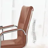 Bowed Leather Office Chair thumbnail 8