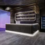 Modern Curved LED Lighted Reception Desk - Maoters thumbnail 1