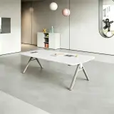 Morden Simple White Conference Table - Maoters thumbnail 1