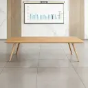 Modern Office Meeting Room Sleek Wood Conference Table - Maoters thumbnail 1