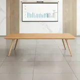Modern Office Meeting Room Sleek Wood Conference Table - Maoters thumbnail 1
