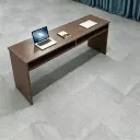 Modern Wood Office Desk with Open Shelf - Maoters thumbnail 1