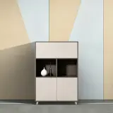 Modern Office Storage Cabinet with Open Shelves - Maoters thumbnail 1