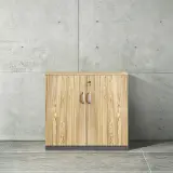 Office Light Wood Locked Storage Credenza - Maoters thumbnail 1