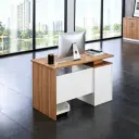 Simple Single Desktop Computer Desk - Maoters thumbnail 1