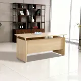 Light Wood Executive Office Desk - Maoters thumbnail 1