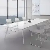 Light Office Simple White Boardroom Table - Maoters thumbnail 2