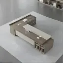 Modern L-Shaped Executive Desk with Storage - Maoters thumbnail 1