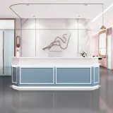 Rectangle Engineered Wood Reception Desk thumbnail 3